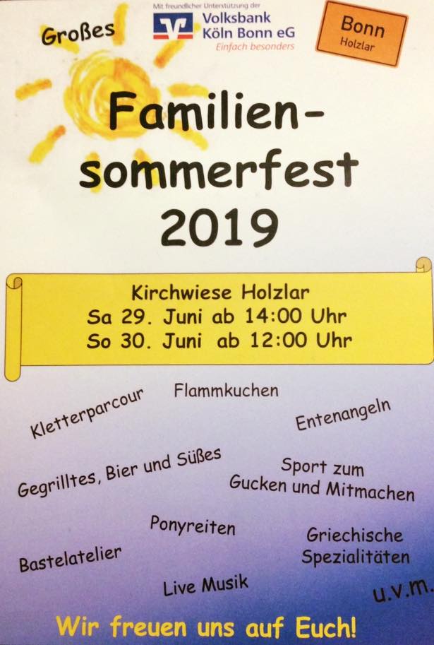 Familiensommerfest der Holzlarer und Hoholzer Vereine