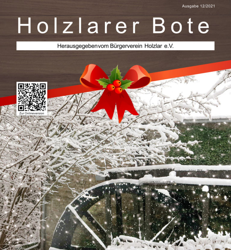 Holzlarer Bote Ausgabe Dezember 2021 ist erschienen