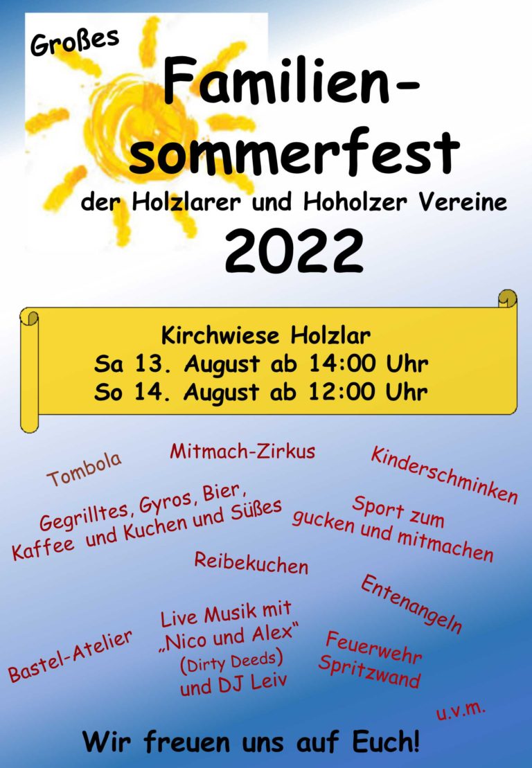 Großes Familiensommerfest der Holzlarer und Hoholzer Vereine