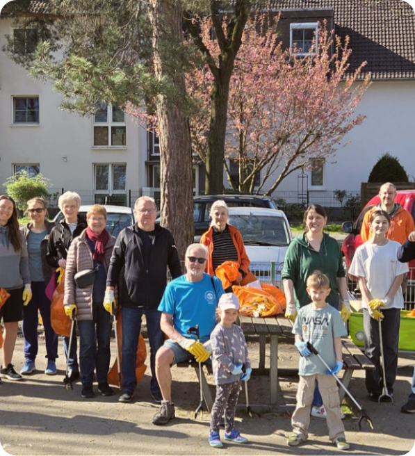 Aktion Müll sammeln Gruppenbild