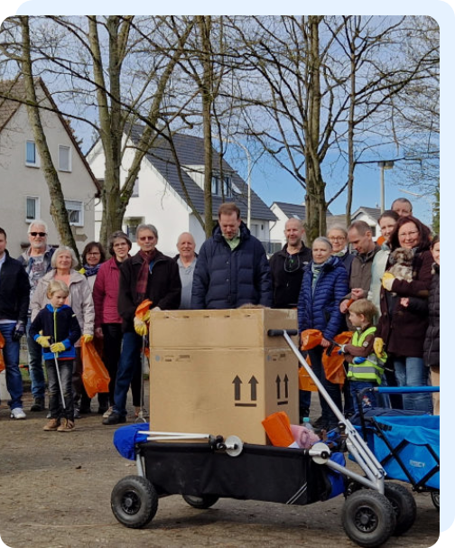 Holzlar Gruppenfoto Müll sammeln